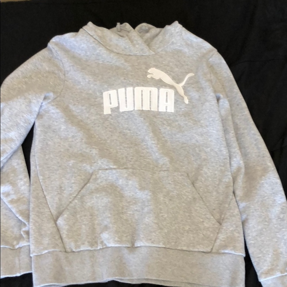 grey puma hoodie